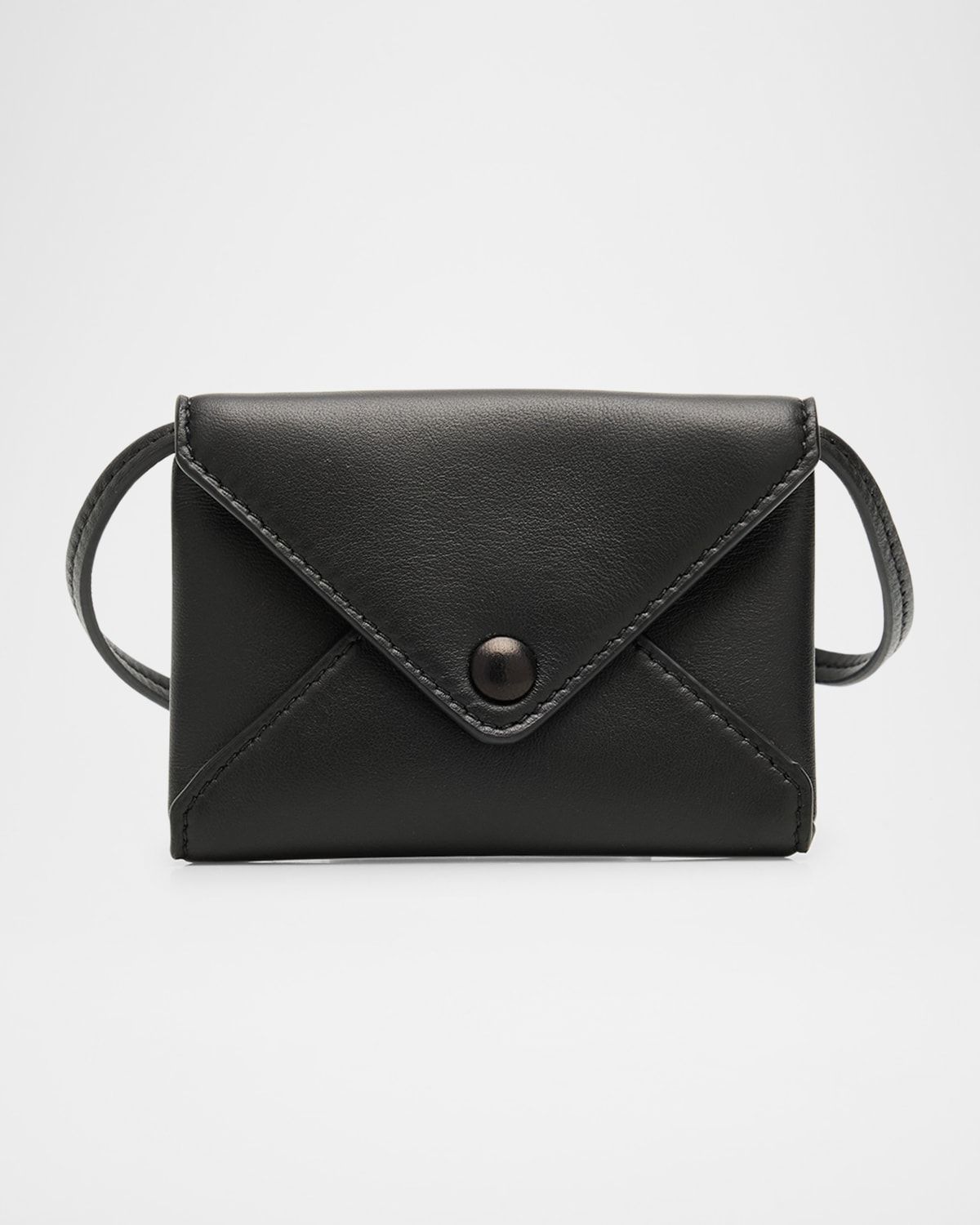 Mini Envelope Leather Pouch with Strap