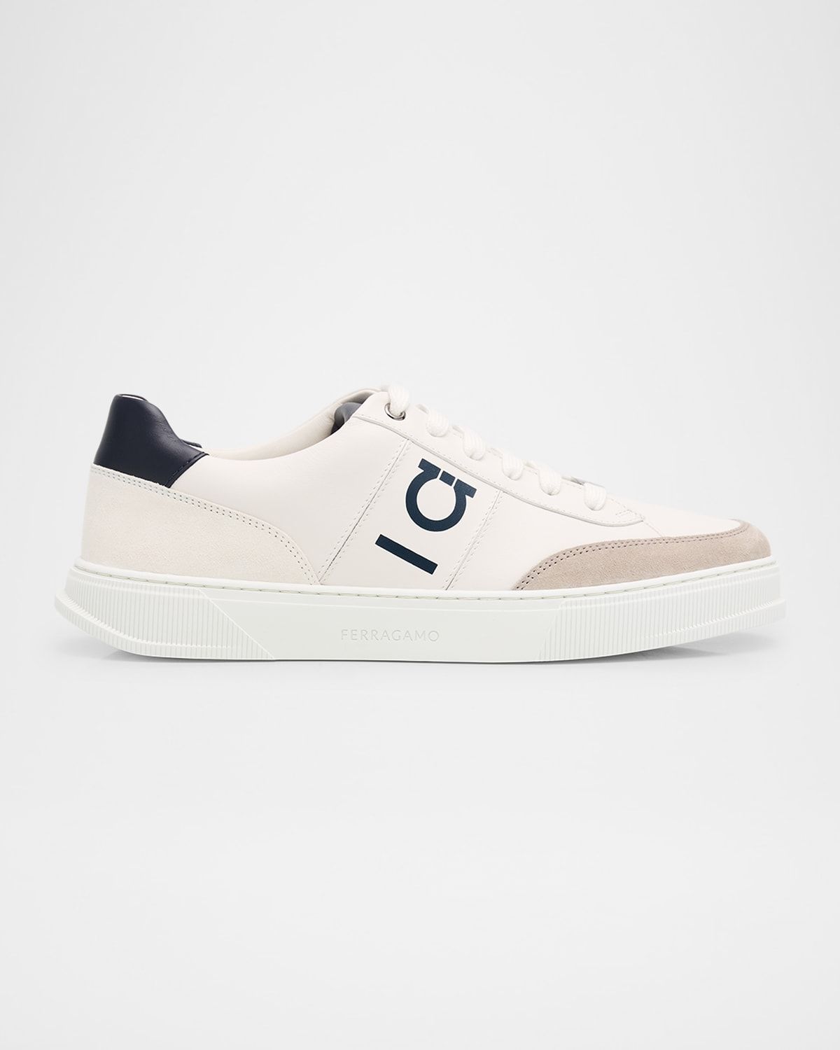 Men & apos;s Gancini Leather and Suede Low-Top Sneakers