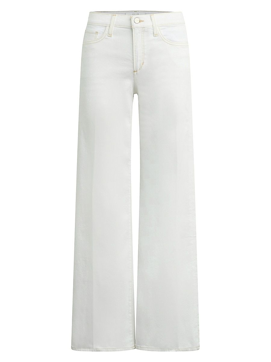 Women's Petite Lou Lou Low-Rise Wide-Leg Jeans - White - Size 31