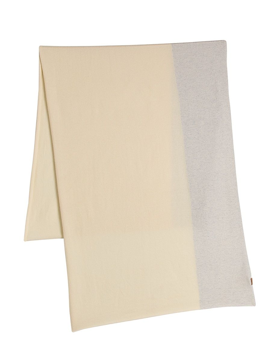 Women's Boiled Two-Tone Cashmere Wrap - Ivory