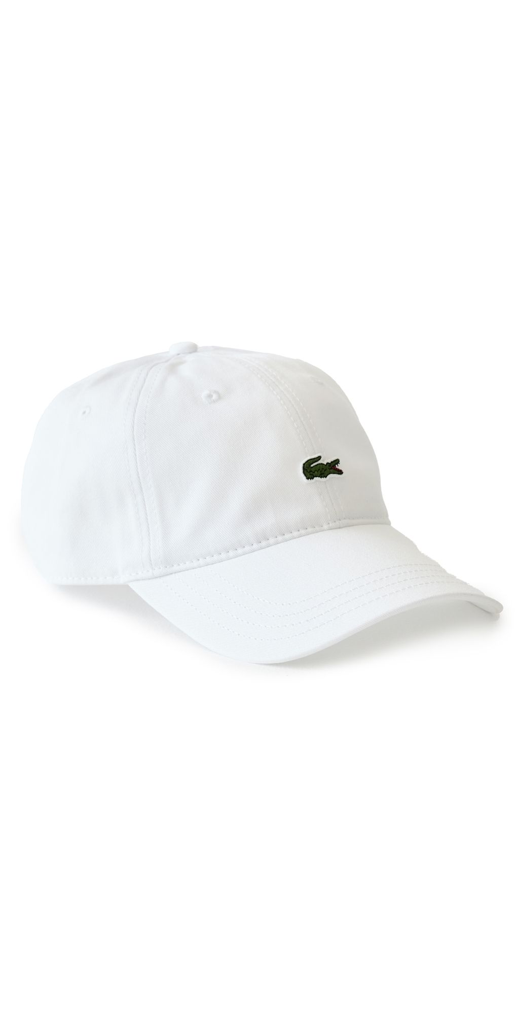 Lacoste Cotton Twill Front Logo Cap White One Size