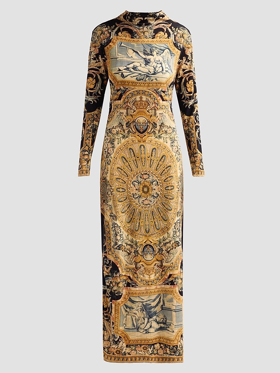 Women's Museum Memoir Back Cut Out Jersey Dress - Museum Memoirs - Size Large