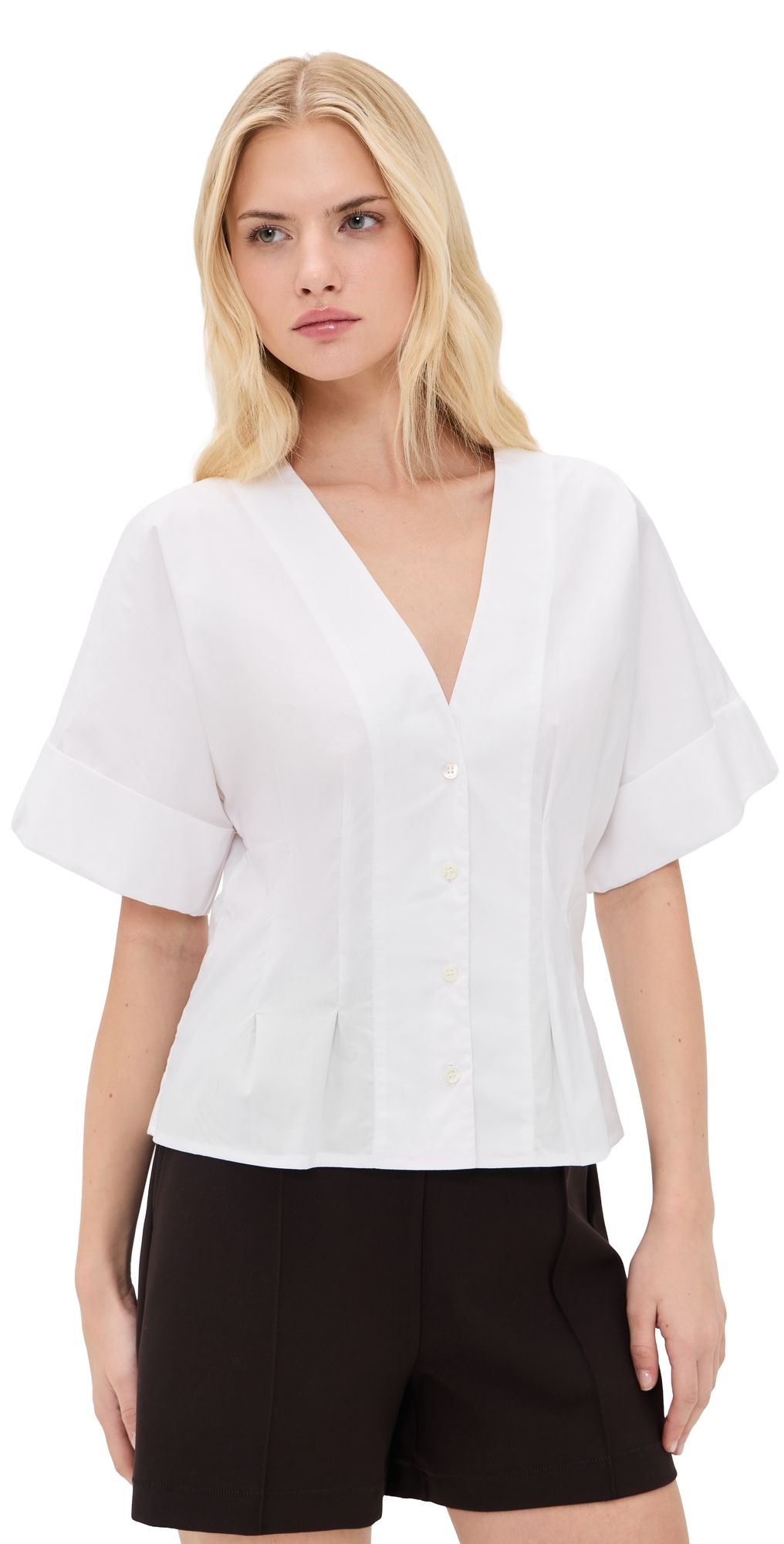 STAUD Elle Top White XS