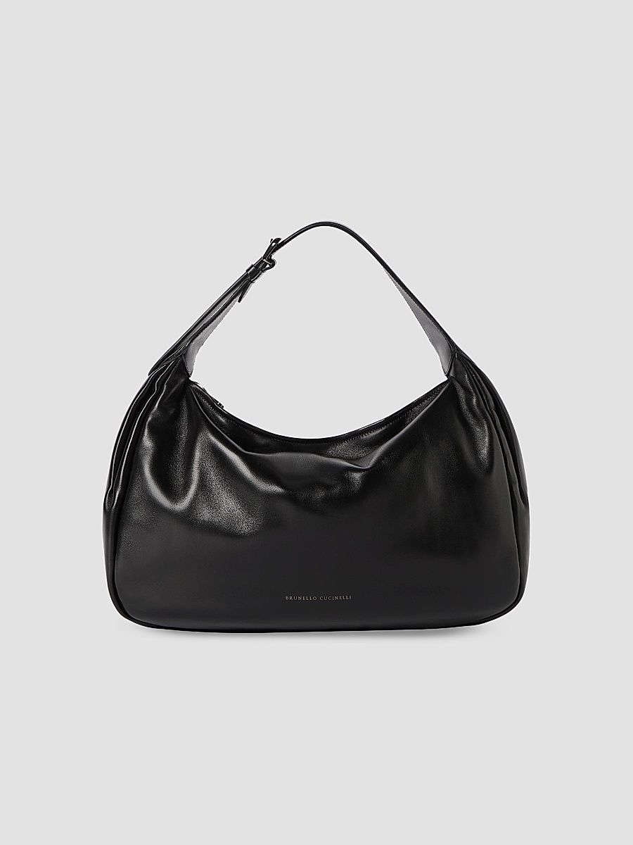 Women's Boule Hobo Bag in Nappa Leather - Black