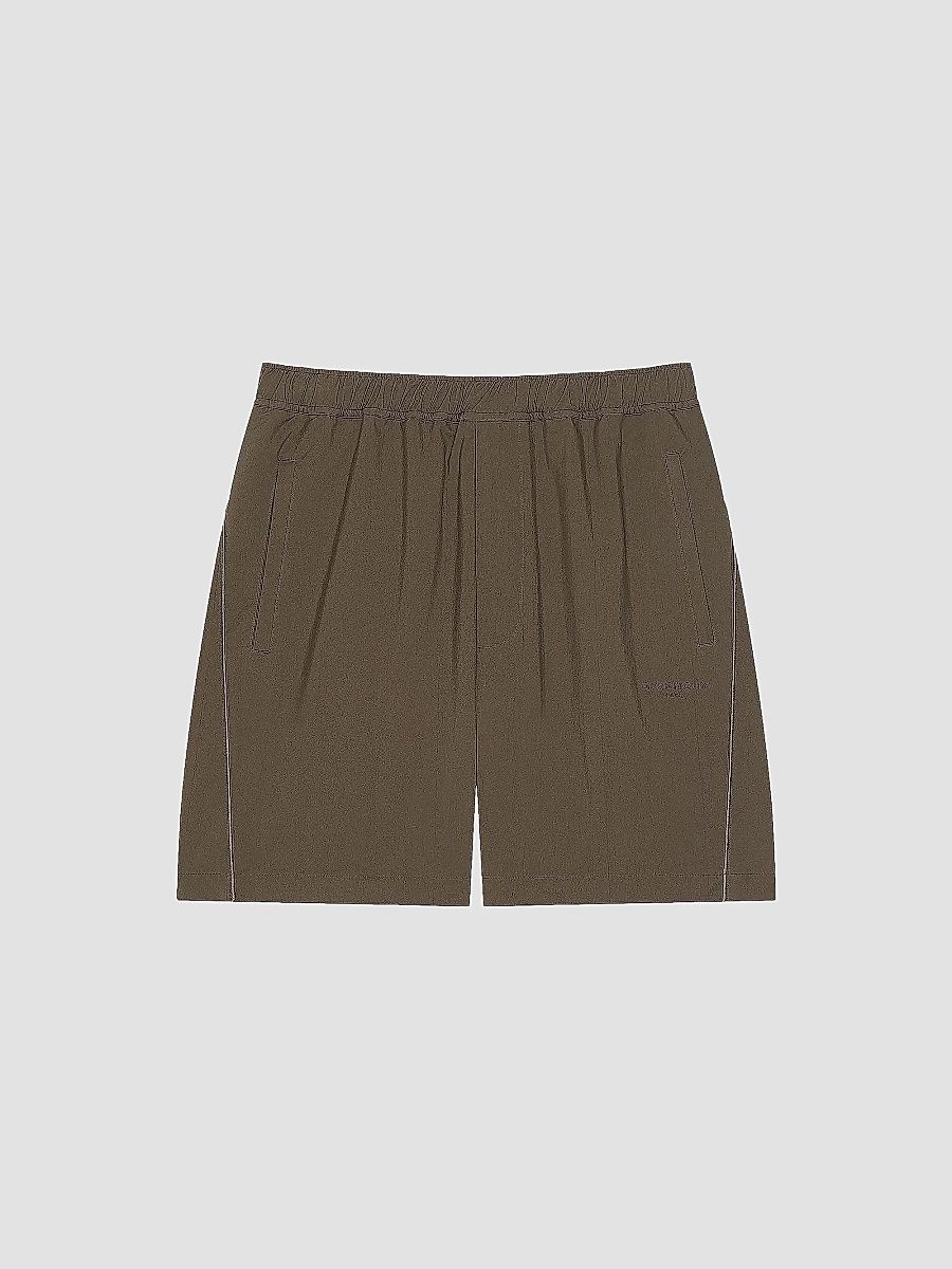 Givenchy Men's Bermuda Shorts with Logo Jacquard - Ebony Brown - Size XXL