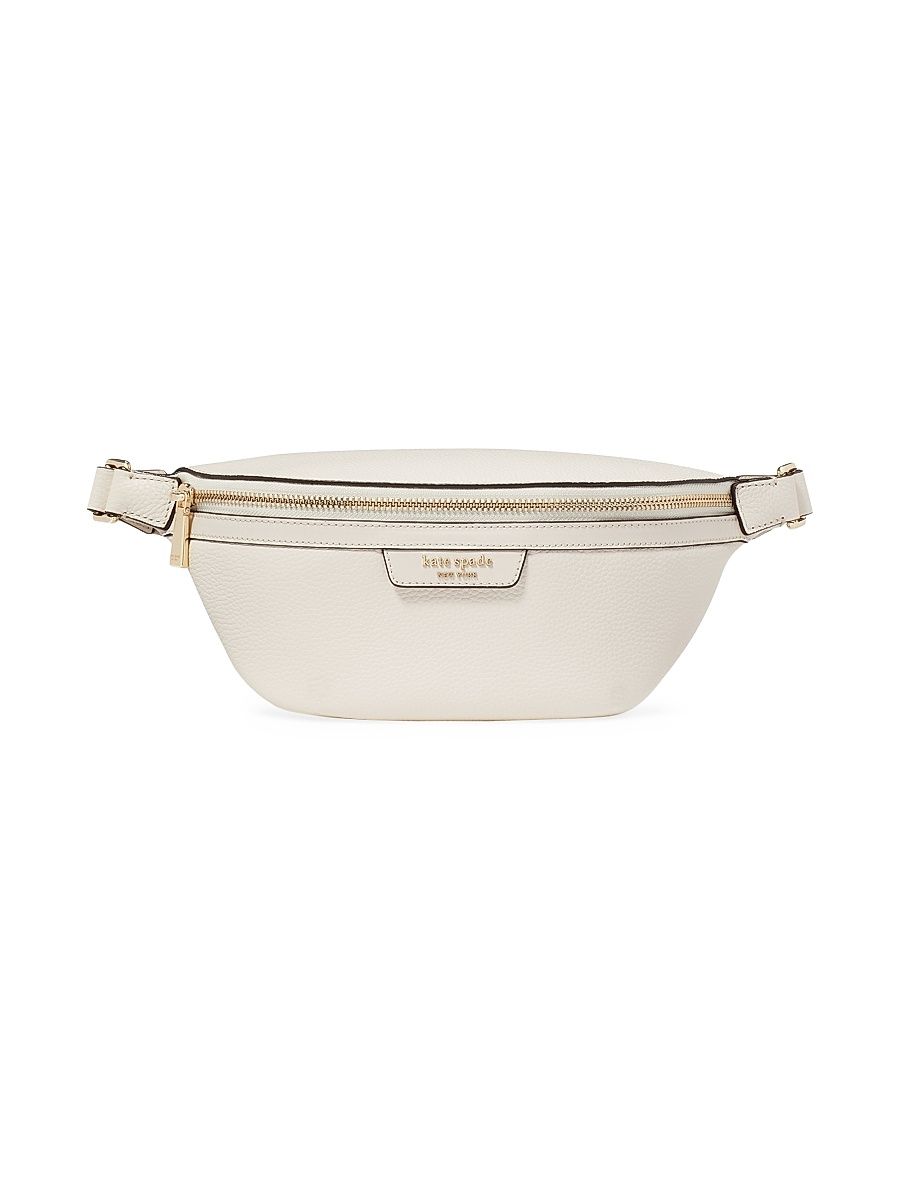 Women's Pebbled Leather Belt Bag - Parchment