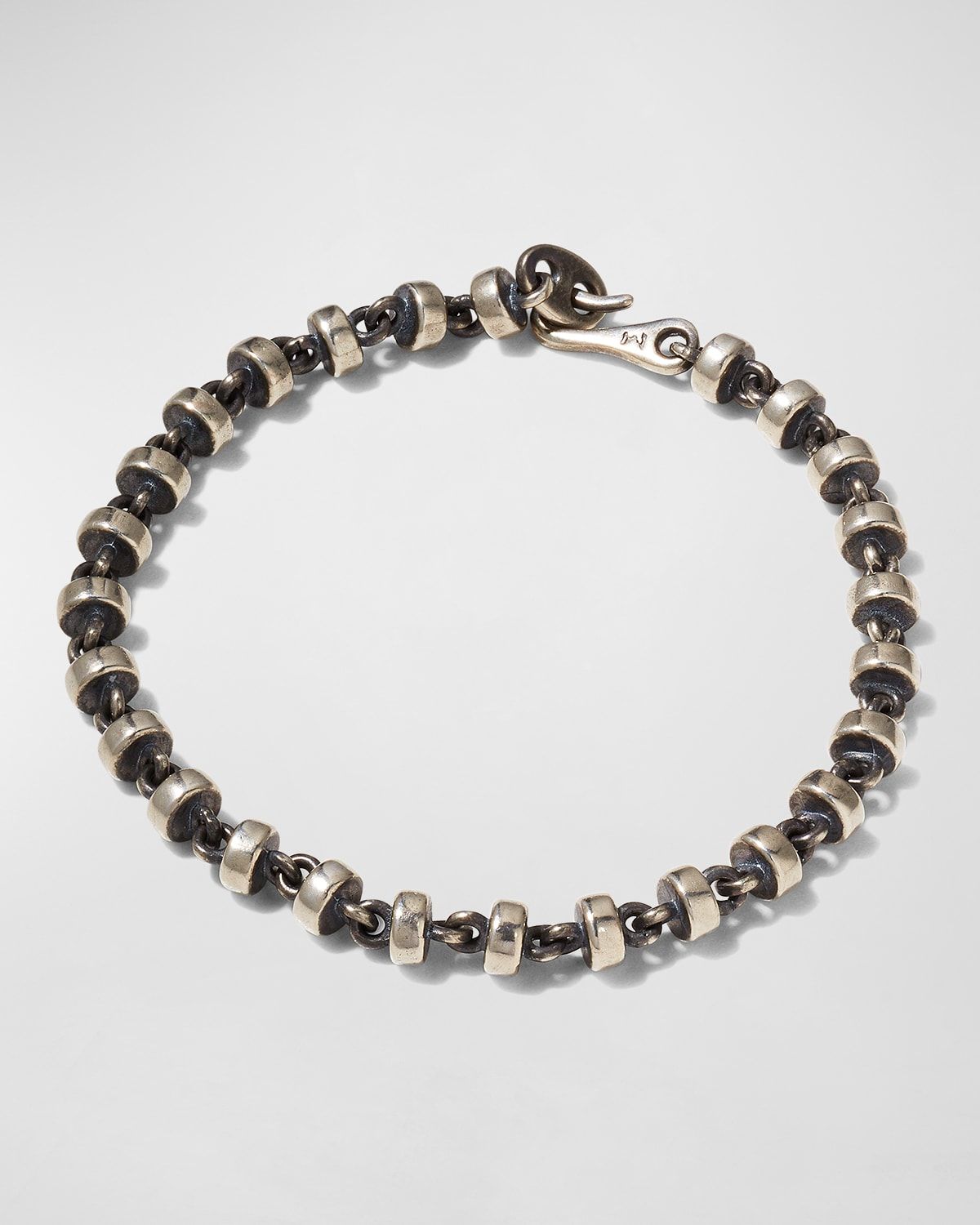 Men & apos;s Omni Oxidized Silver Bead Bracelet