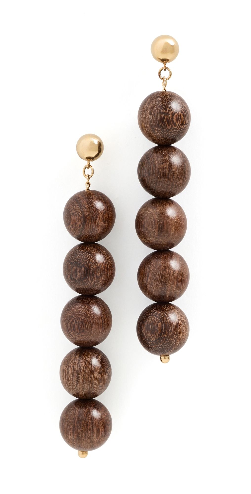 Anni Lu Woody Earrings Hot Chocolate One Size