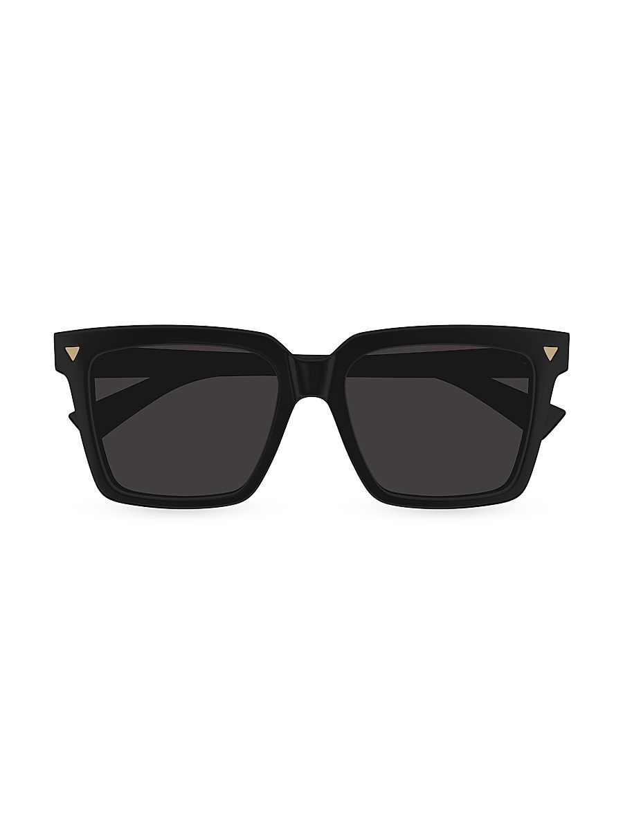 Women's Triangle Stud 55MM Sunglasses - Black