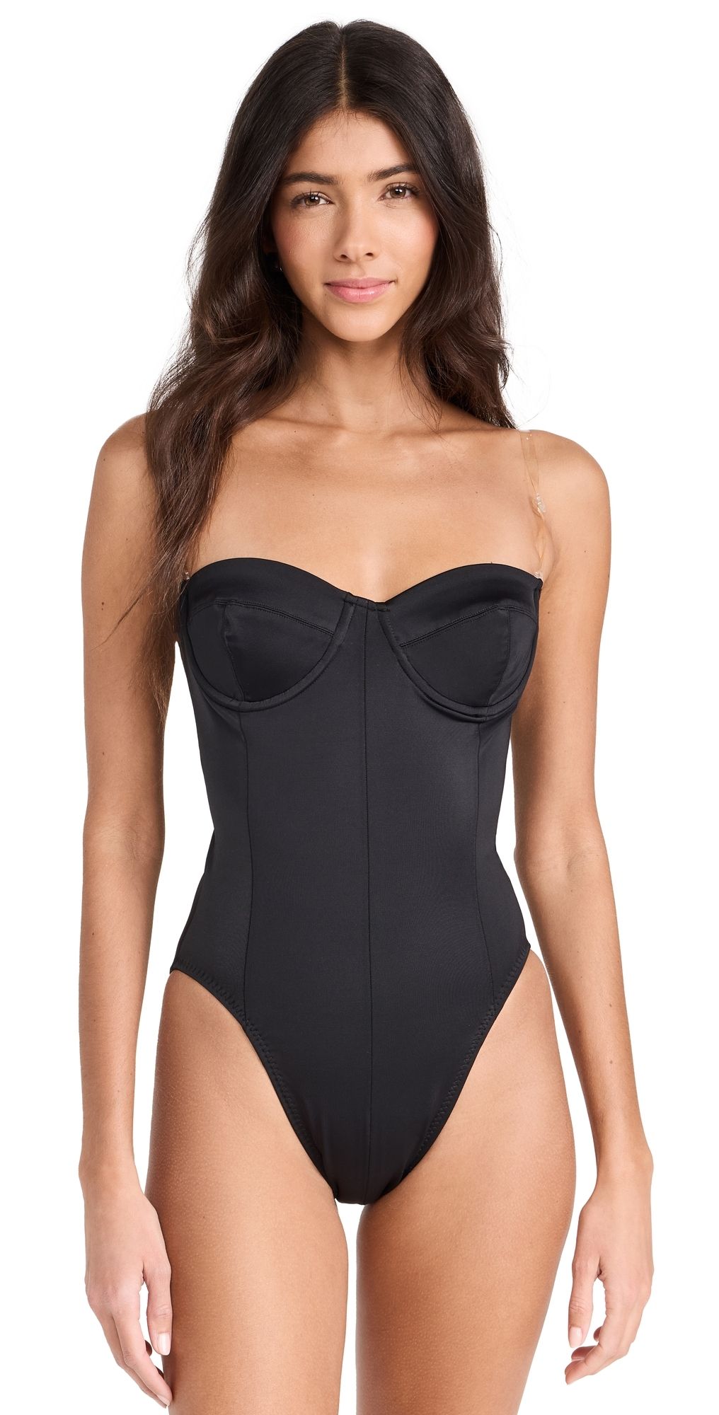 Norma Kamali Corset Mio One Piece Black M