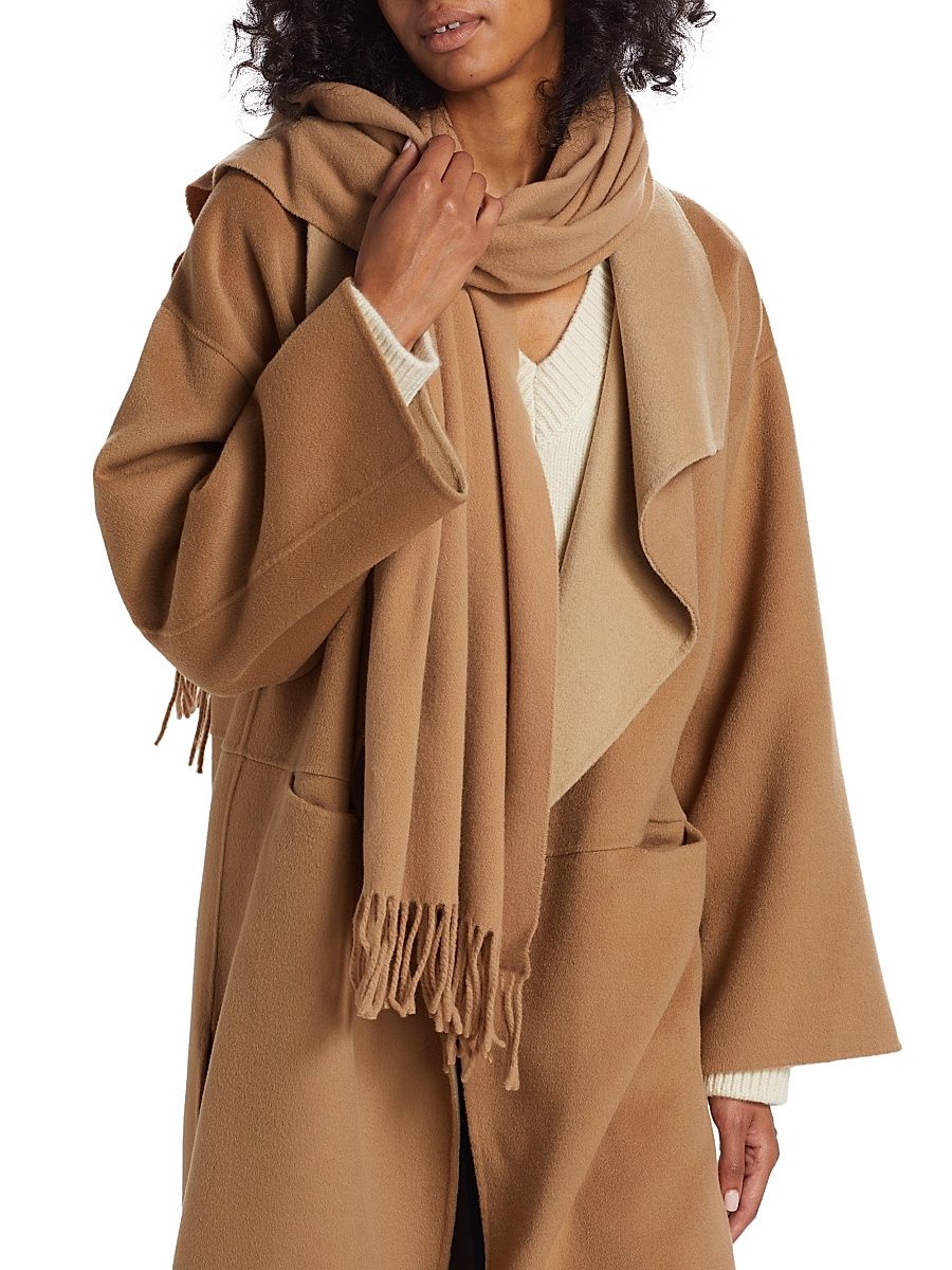 Women's Classic Wool Scarf - Camel
