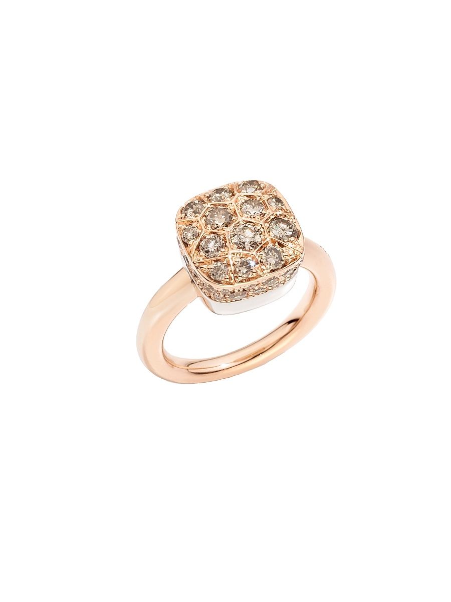 Women's Nudo Two-Tone 18K Gold & 1.6 TCW Diamond Ring - Pink - Size 6.25