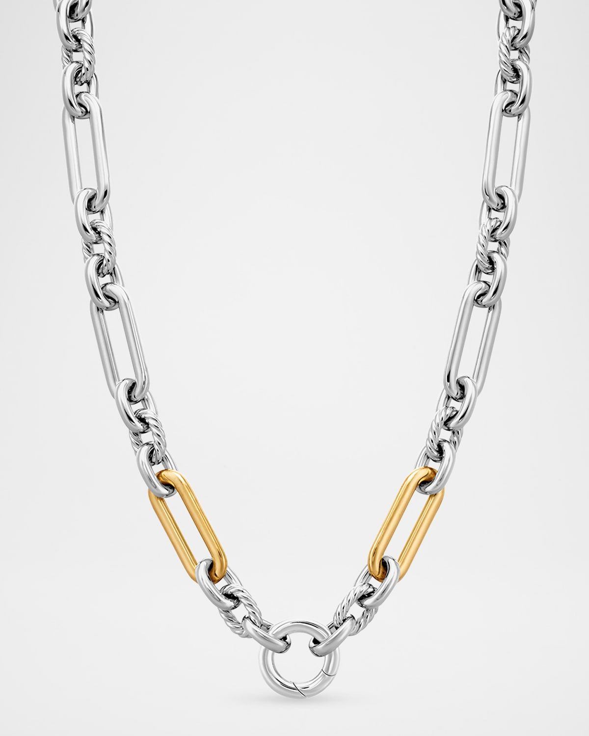 9.8mm Lexington Chain Necklace in Silver and Gold, 20"L
