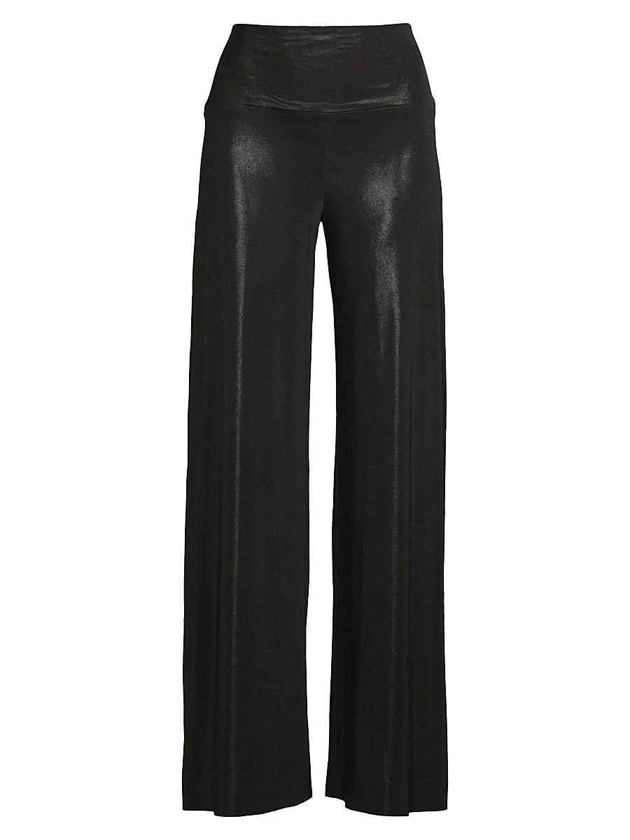 Women's Elephant Wide-Leg Pants - Black - Size Medium