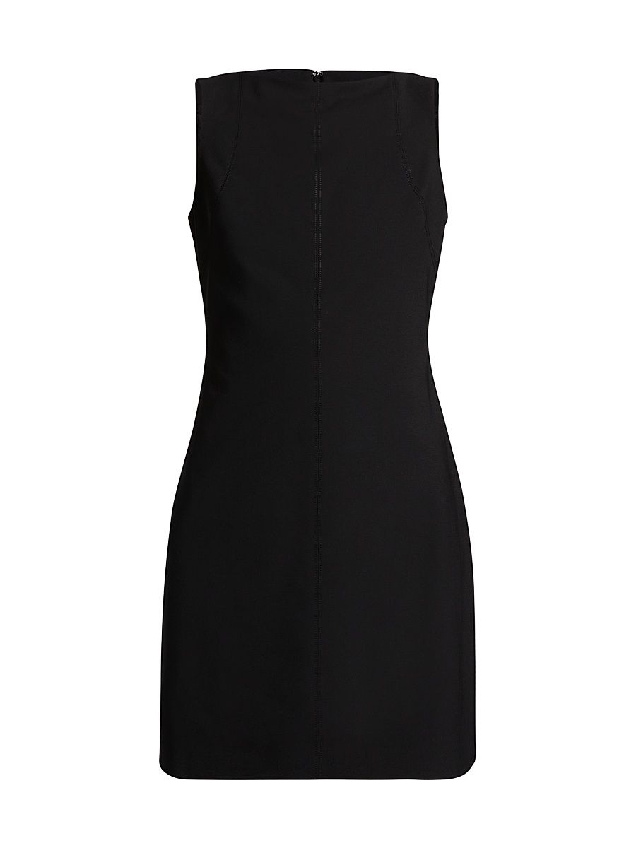 Women's Boatneck Sheath Minidress - Black - Size 14