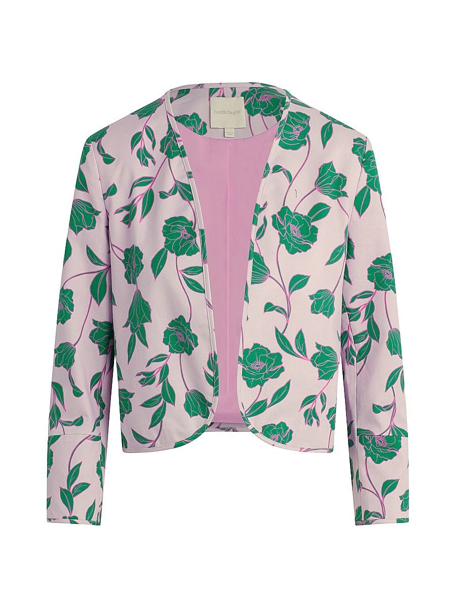 Women's The Willow Floral Stretch Cotton Bolero - Wisteria Field Floral - Size XS