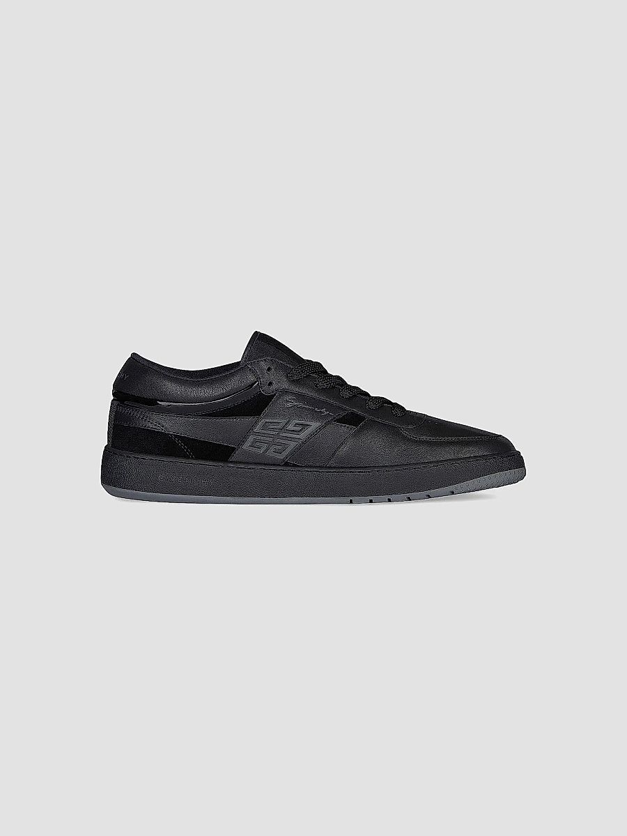 Givenchy Men's G Move Sneakers in Mixed Leathers - Black - Size 13