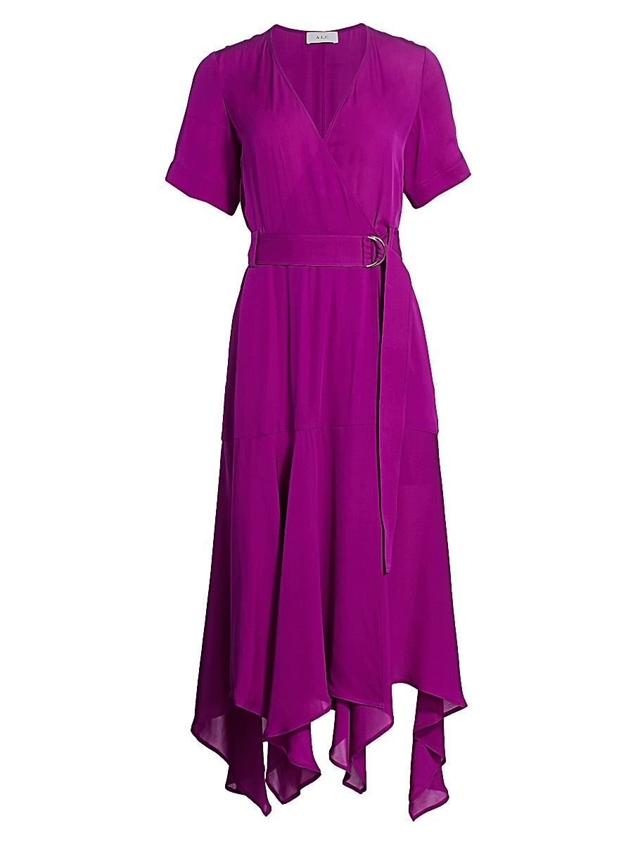 Women's Claire Silk Wrap Dress - Betony - Size 14