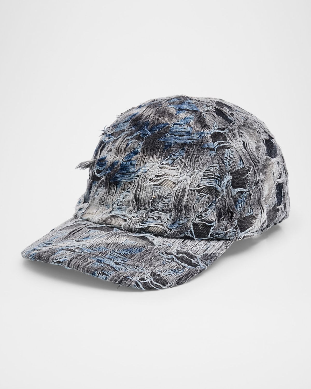 Men & apos;s C-Pied Denim Fringe Five-Panel Baseball Cap