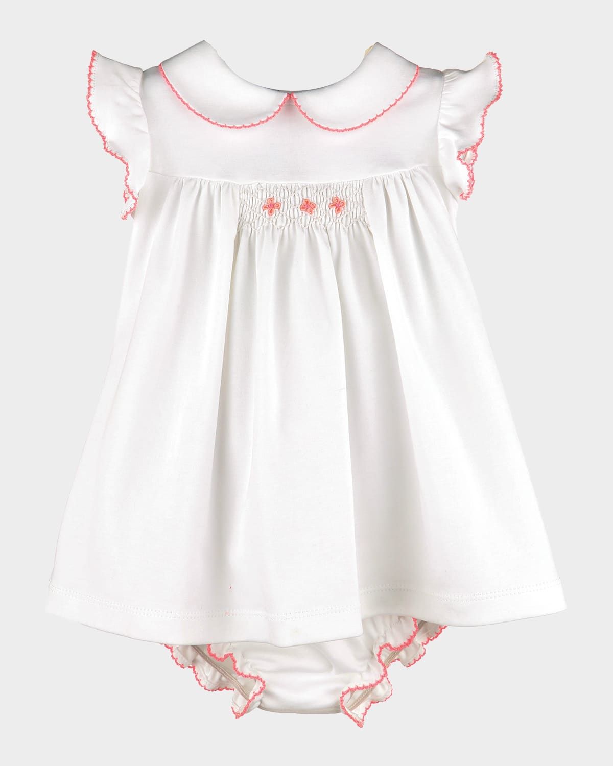 Girl & apos;s Summer Home Embroidered Float & Bloomers Set, Size NB-9M