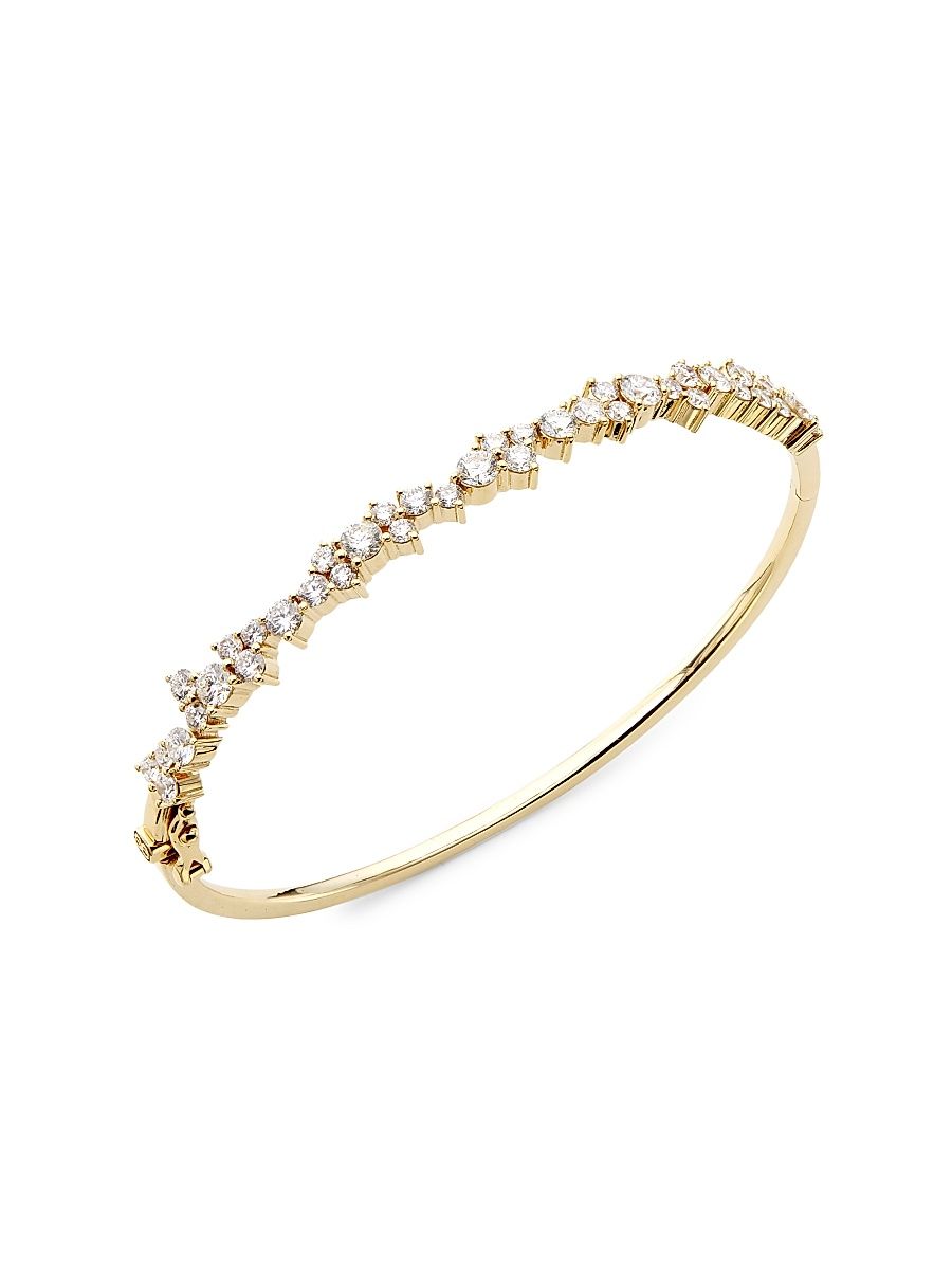 Women's 14K Yellow Gold & Diamond Bangle