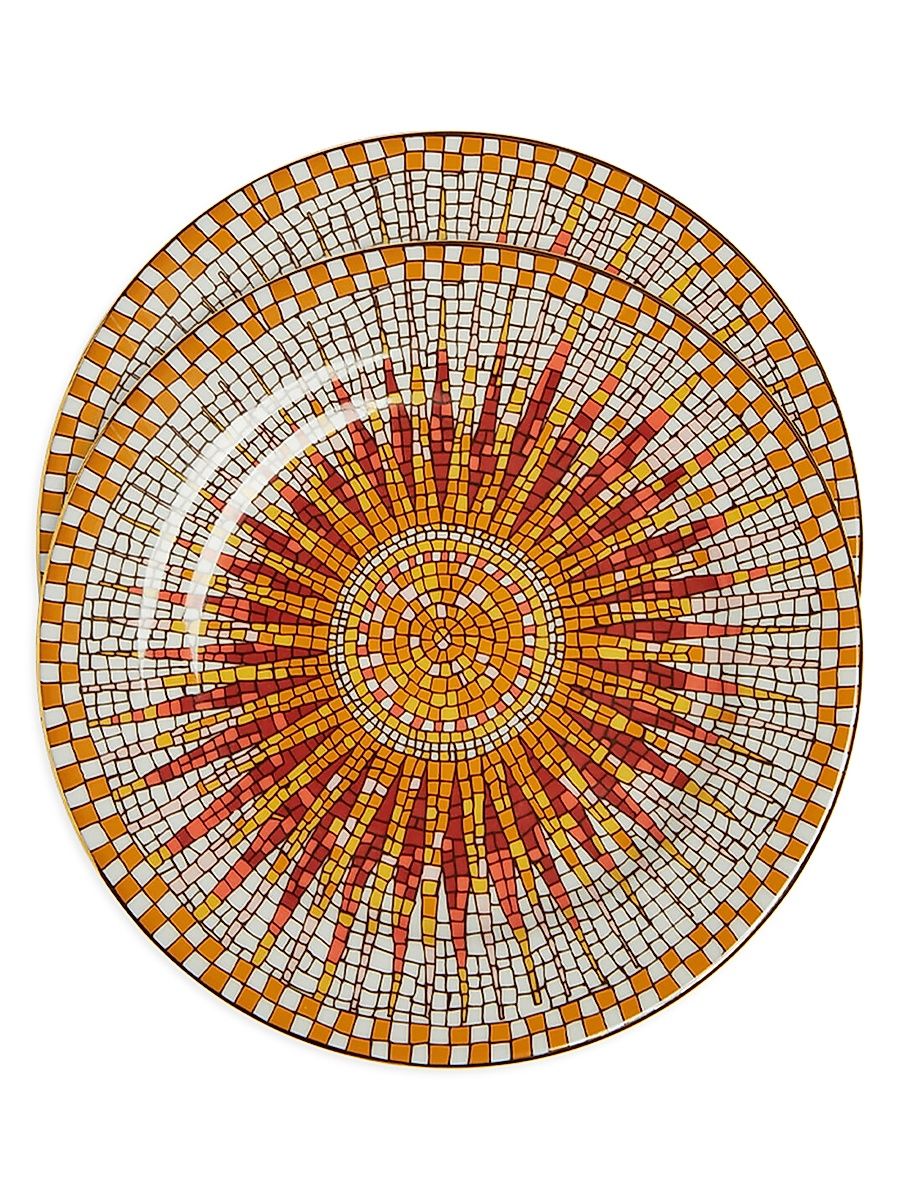 Dessert Plate Set of 2 - Multi Sunrays