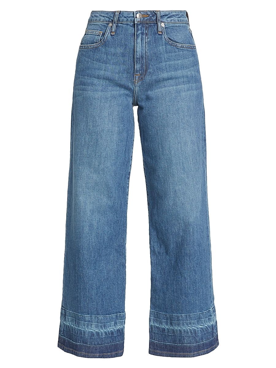 Women's Jude Mid-Rise Wide-Leg Crop Jeans - Coronado - Size 27