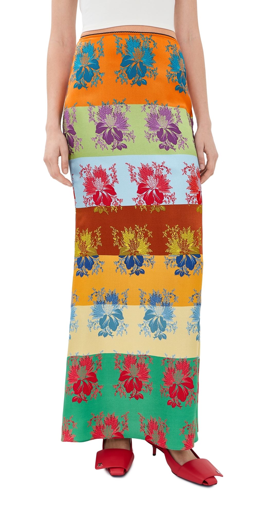 Rosie Assoulin Slippery When Wet Skirt Rainbow 6