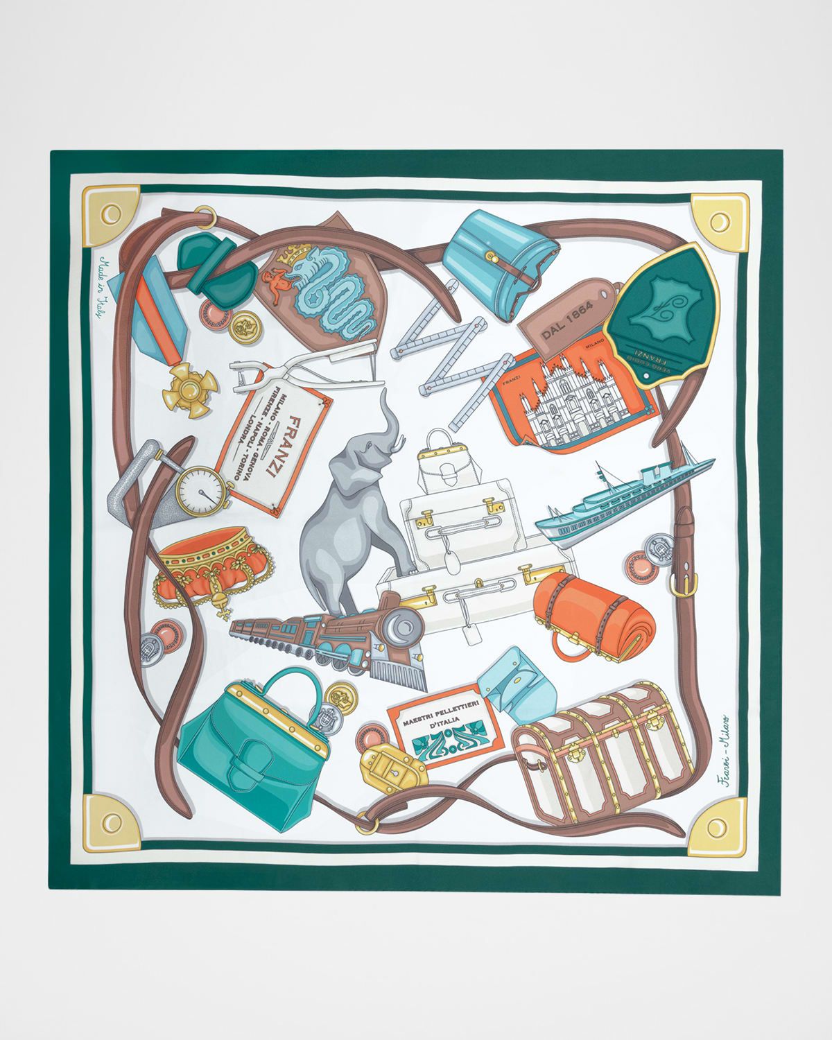 Printed Silk Twill Square Scarf