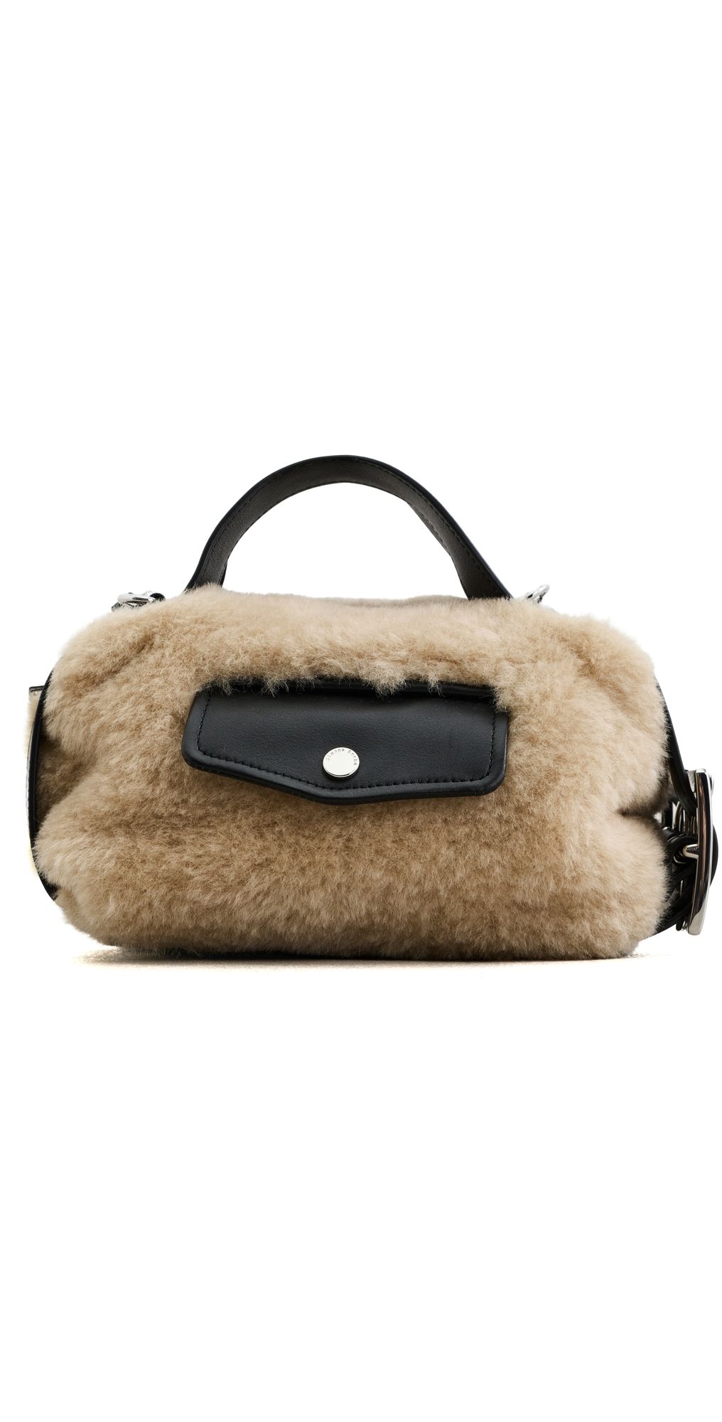 Simone Rocha Mini Faux Fur Biker Belt Bag Blonde One Size