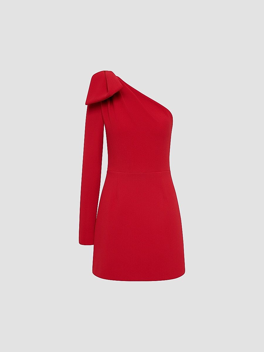 Women's Raziel One-Shoulder Mini Dress - Red - Size 12