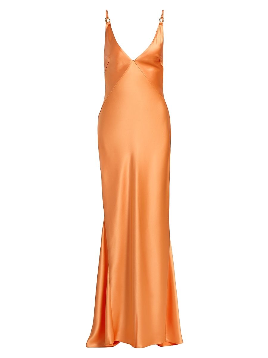 Women's Utterby Satin Maxi Dress - Fanta - Size 6