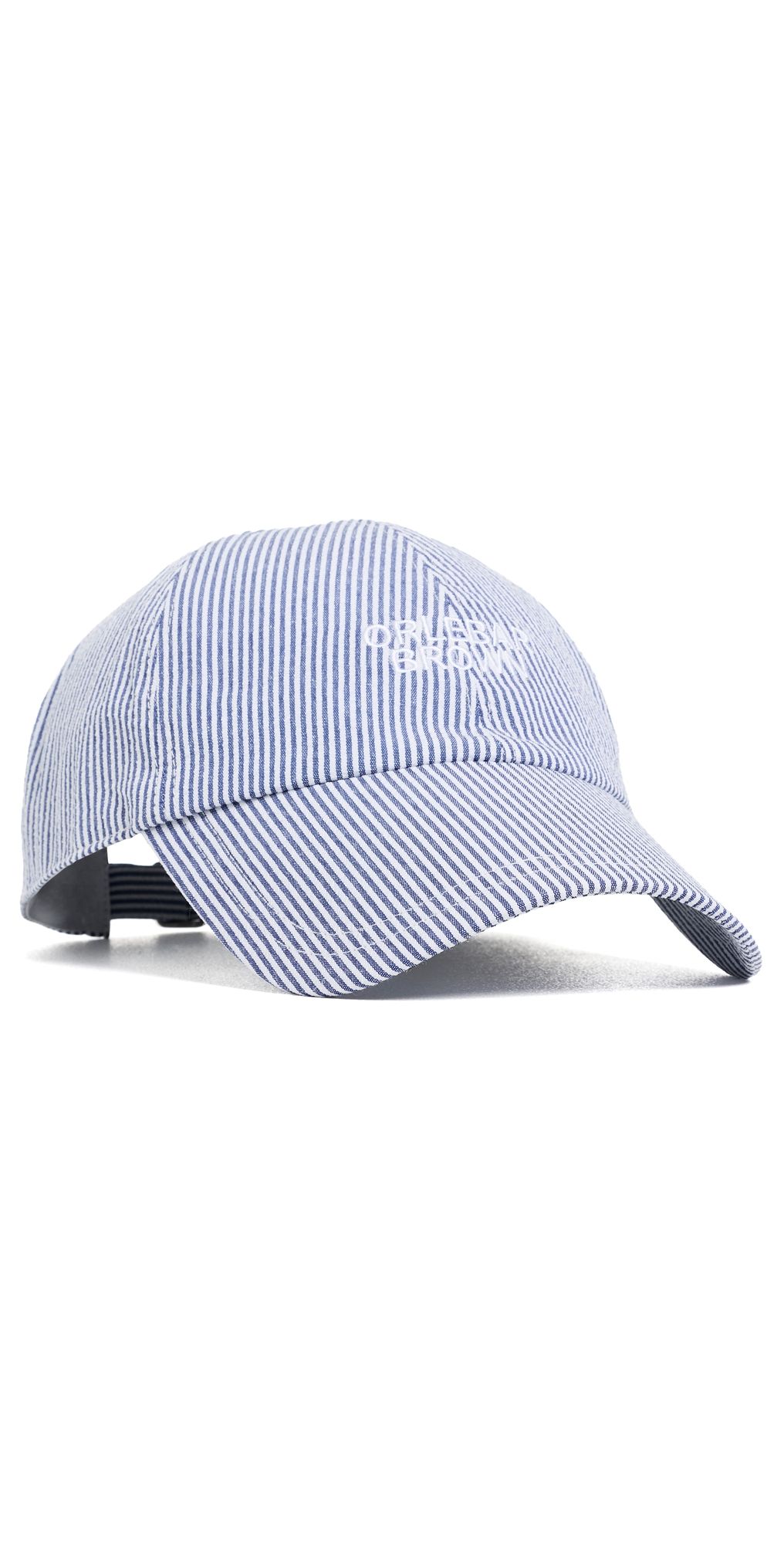 Orlebar Brown Barney Seersucker Stripe Hat White Sand/Night Iris One Size