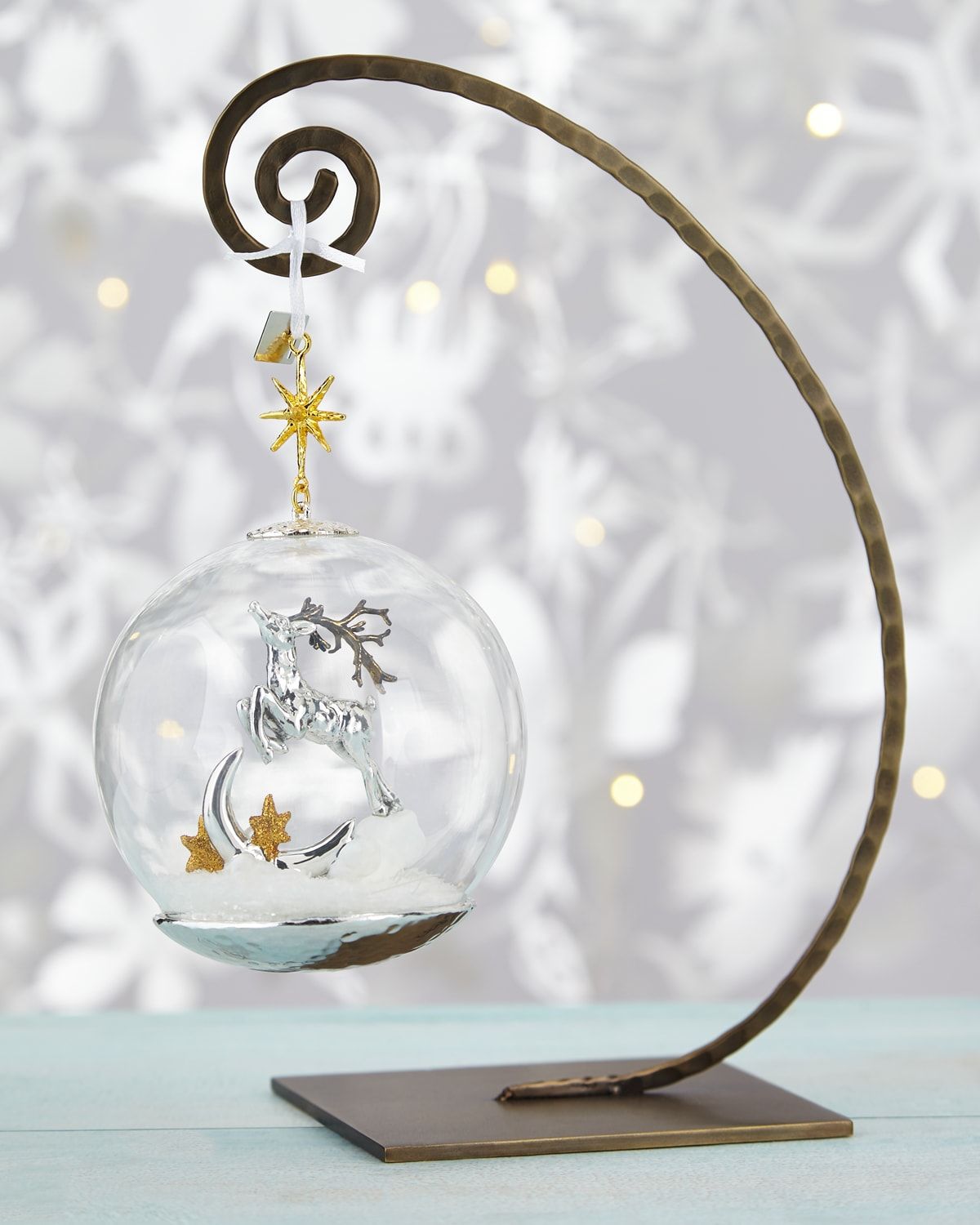 Reindeer Globe Christmas Ornament