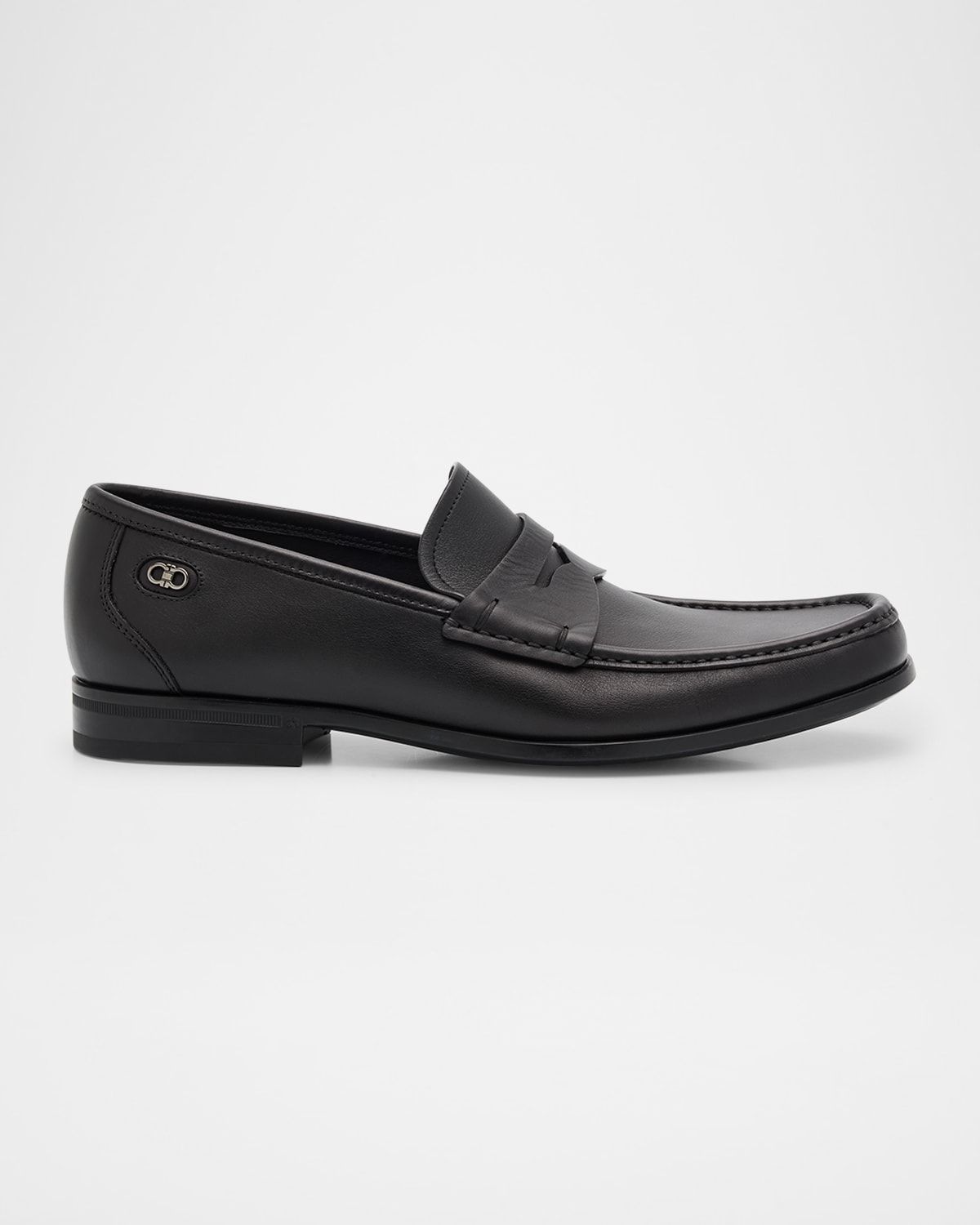 Men & apos;s Athen Leather Moc-Toe Penny Loafers