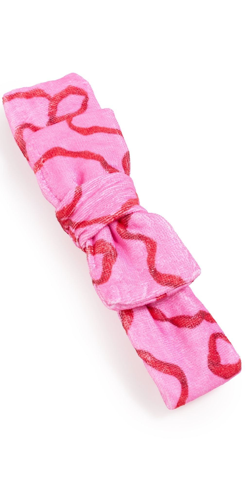 LoveShackFancy Headband with Bow Crimson Candy One Size