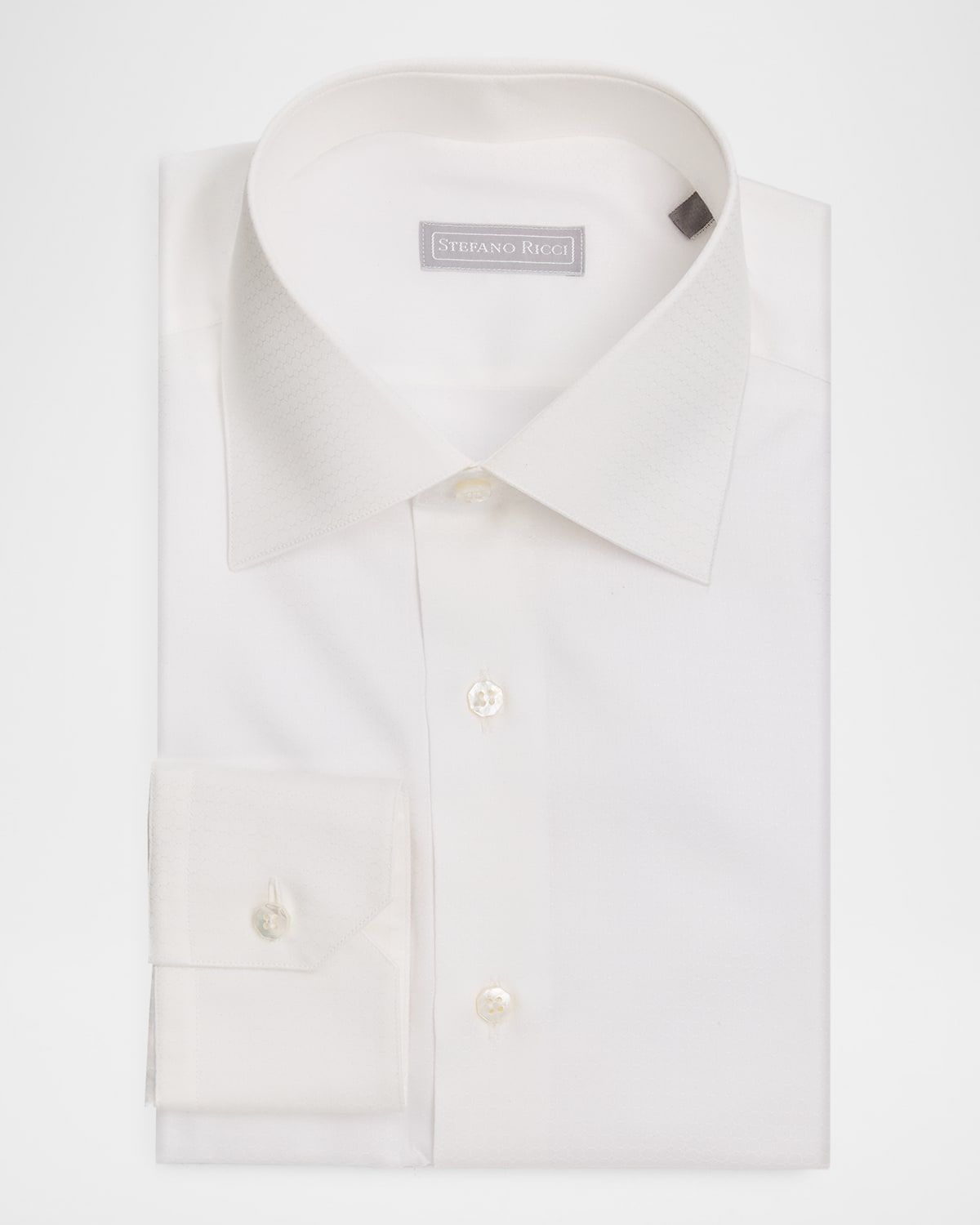 Men & apos;s Cotton Tonal Geometric Jacquard Dress Shirt