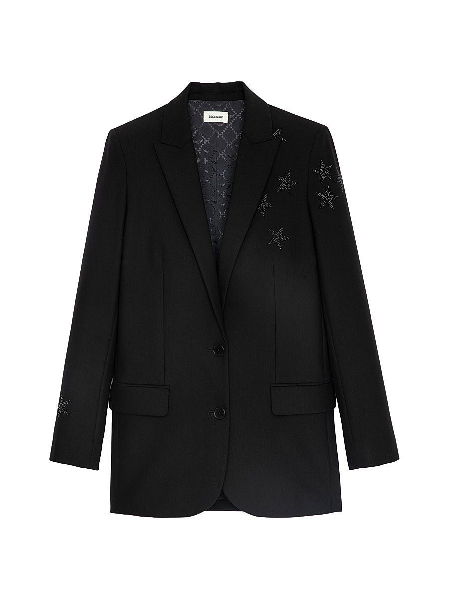 Women's Viva Strass Star Jacket - Black - Size Small