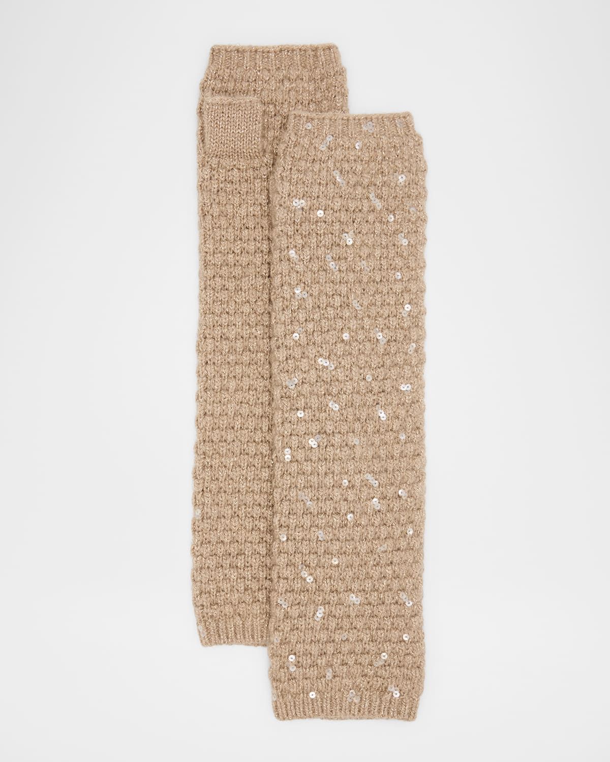 Cashmere Lurex Fingerless Gloves