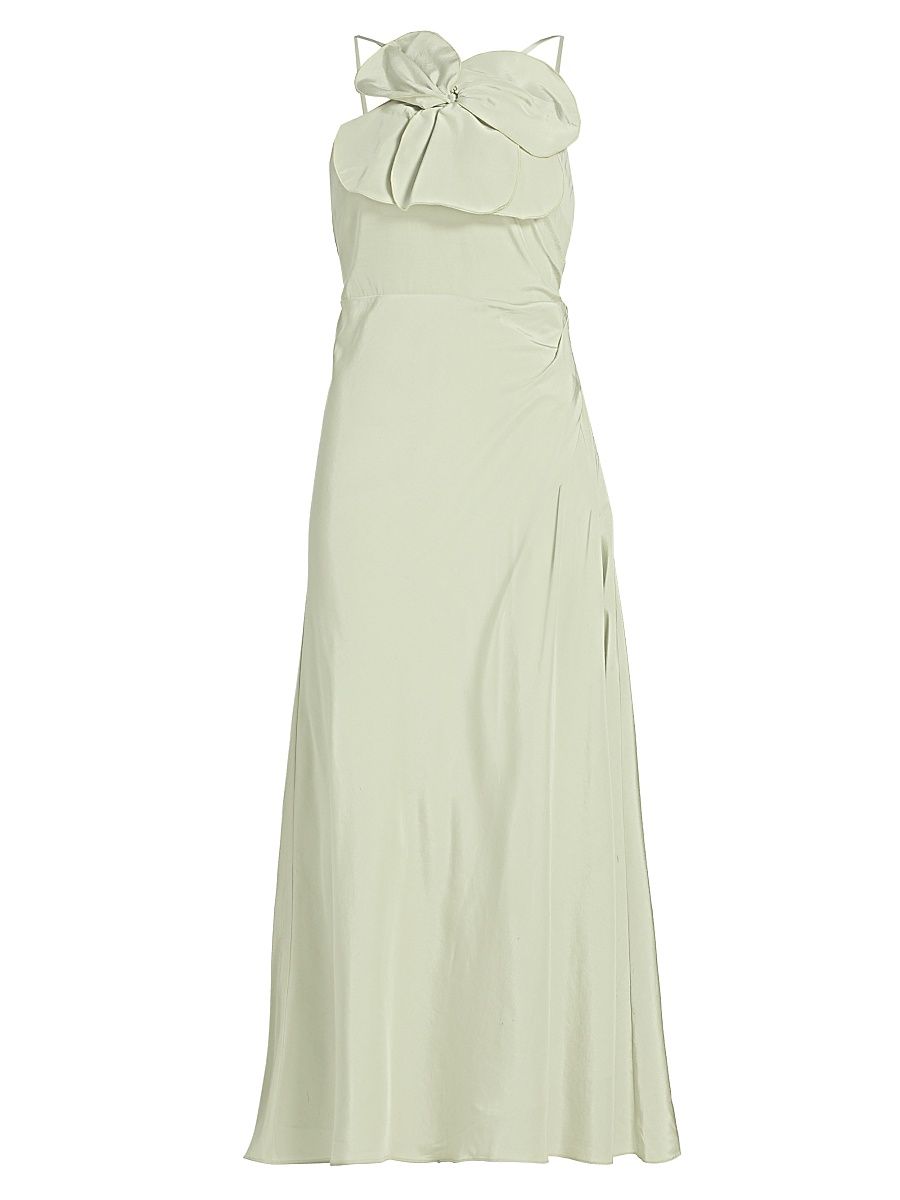 Women's Marlowe 3D Floral Midi-Dress - Light Seaglass - Size 12