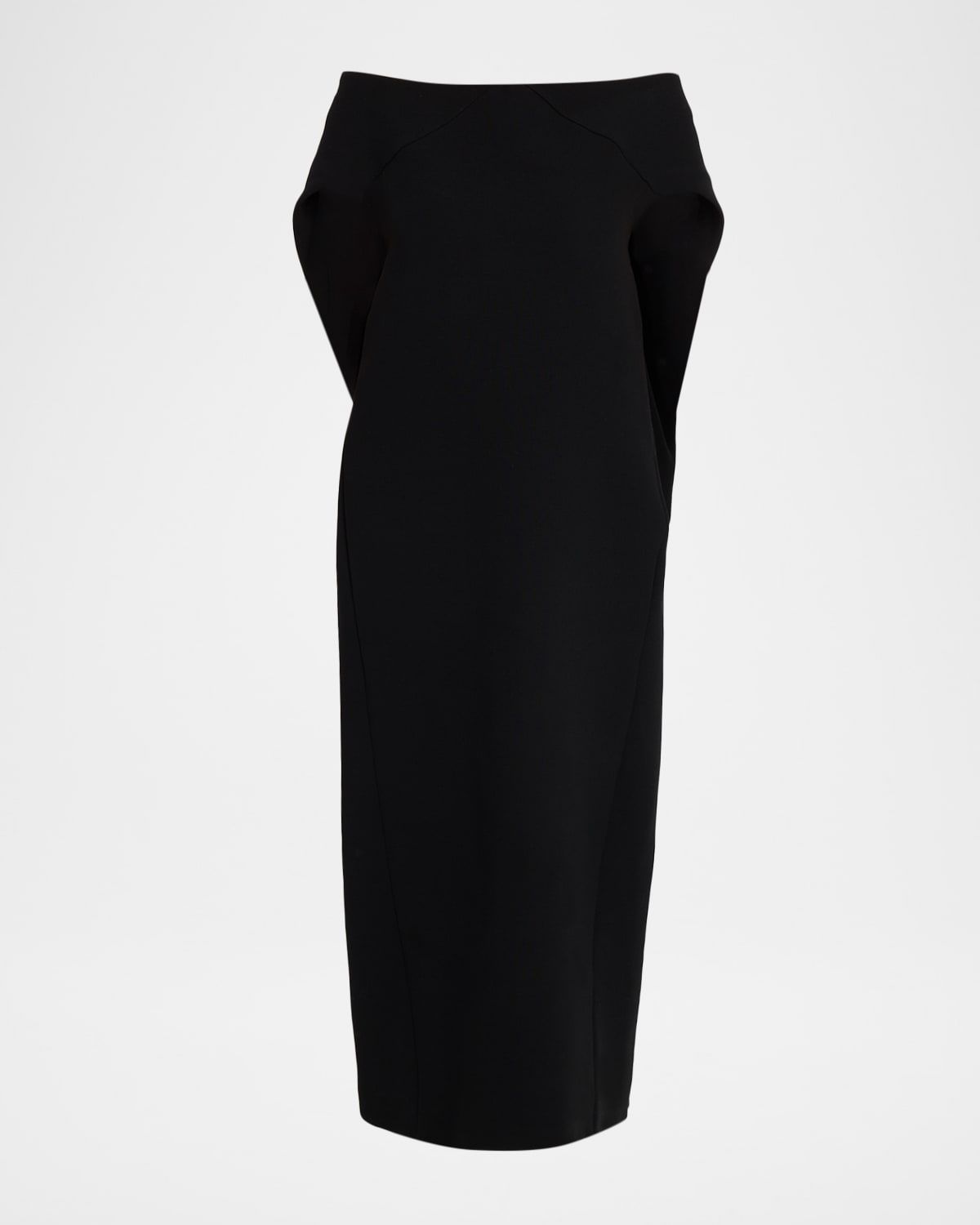 Anitas Off-The-Shoulder Midi Cape Dress