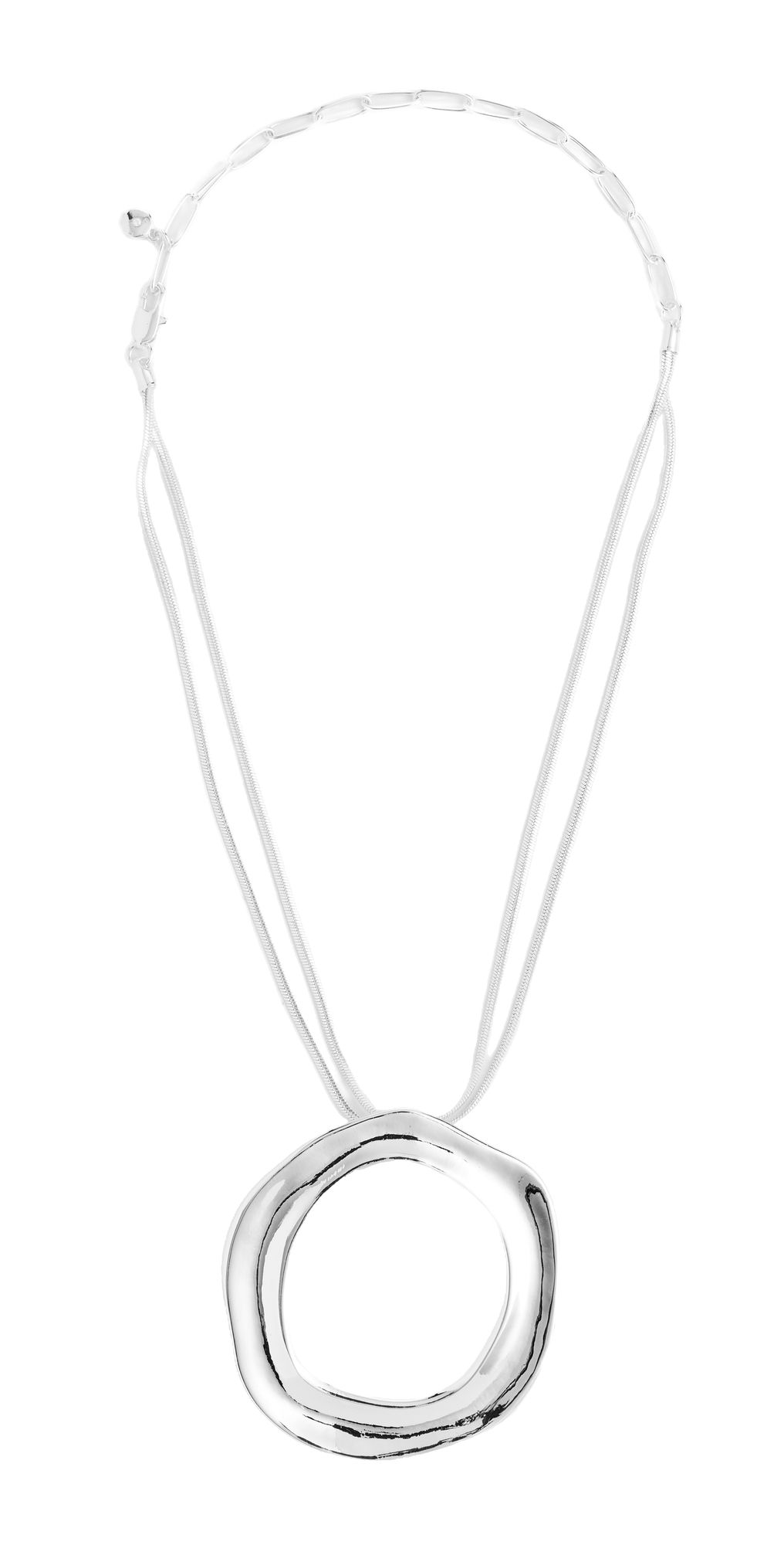 Ettika Open Circle Necklace Silver One Size