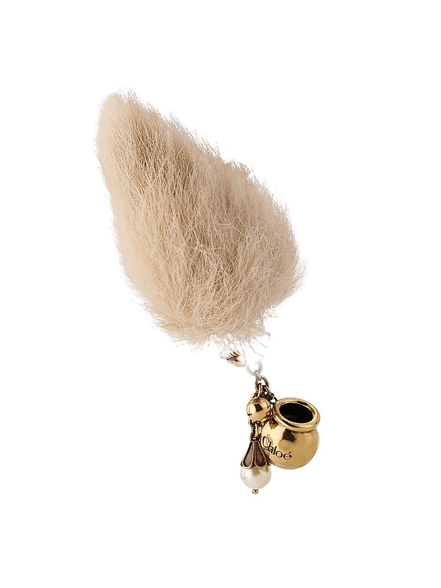 Women's Shearling Bag Charm - Gold