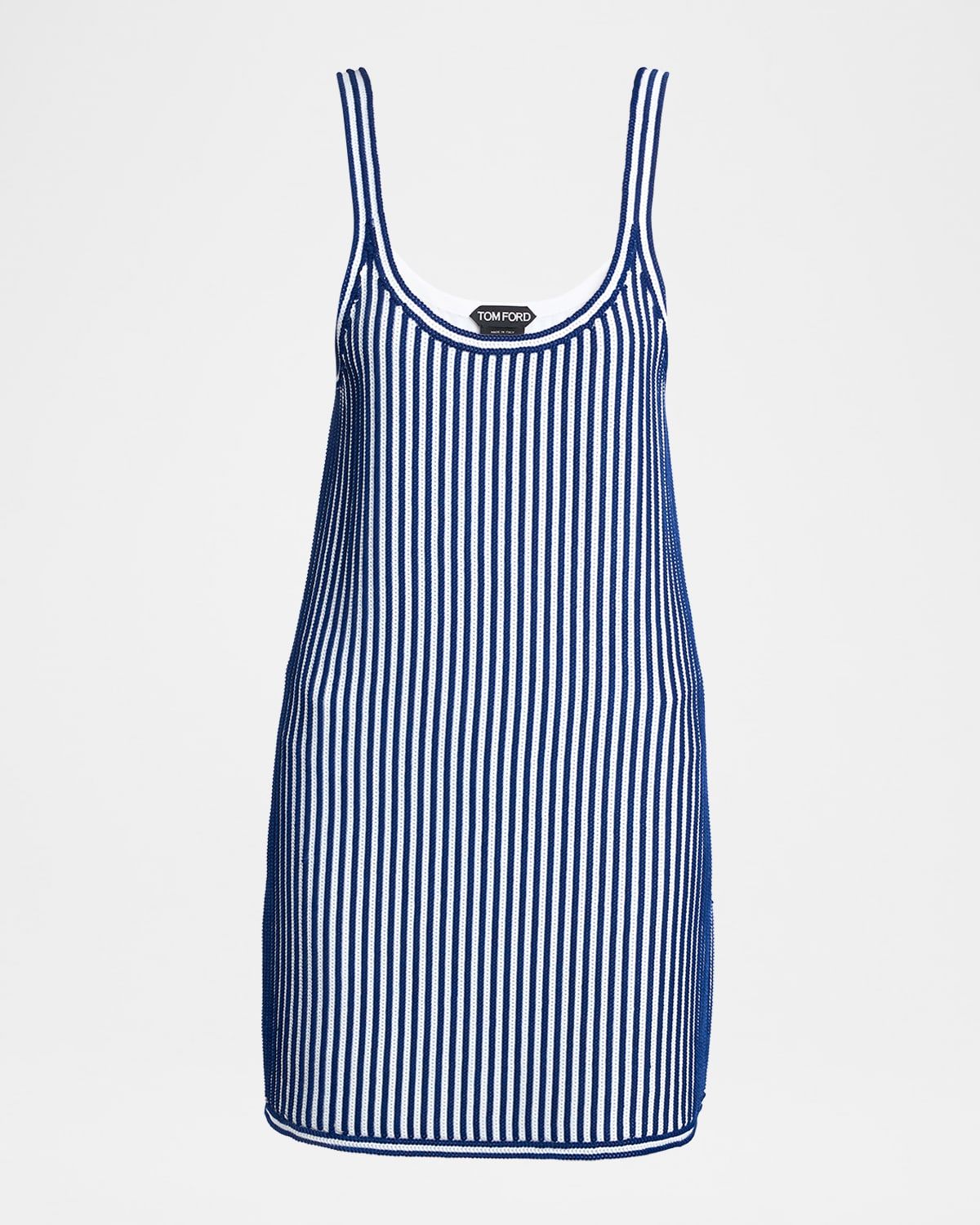 Mariniere Velvet Knit Sleeveless Mini Dress