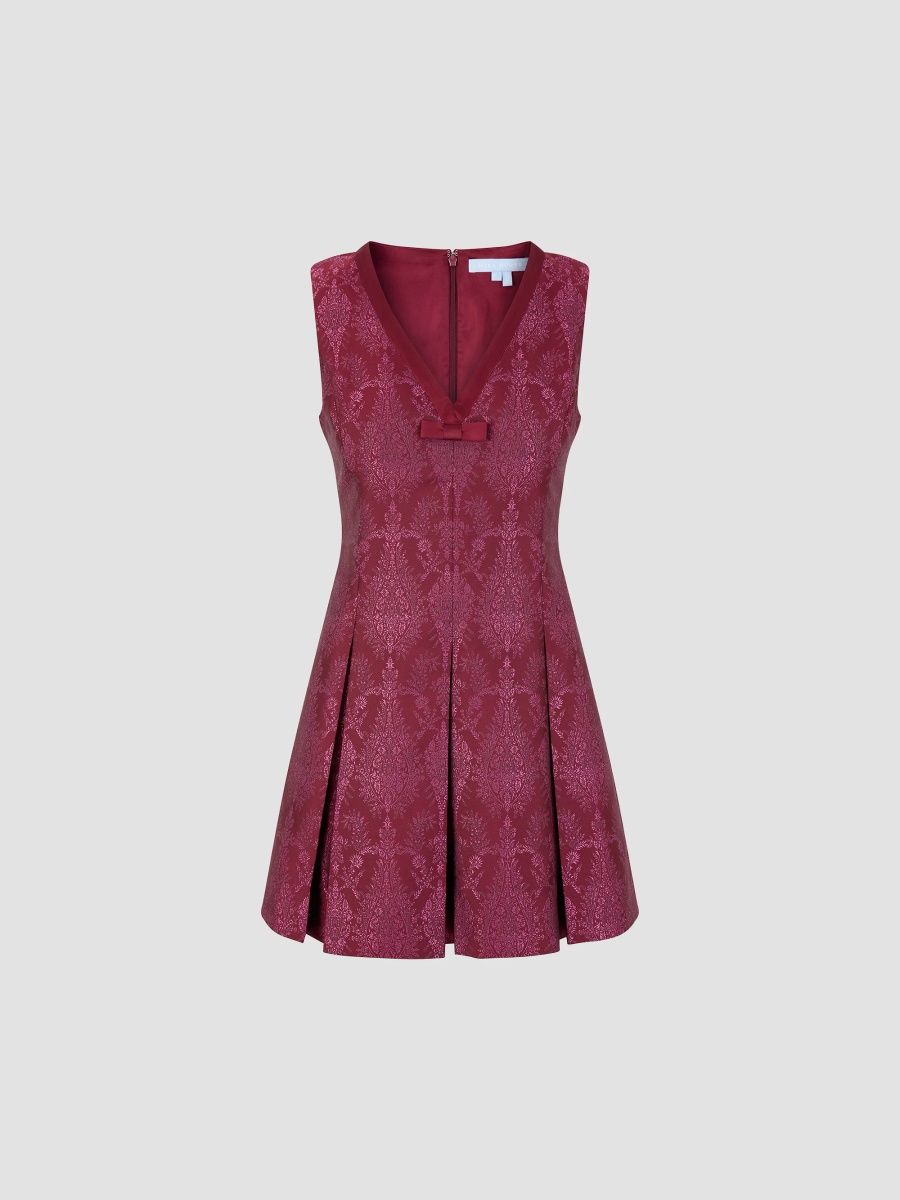 Hill House Home Women's The Jadienne Dress - Plum Damask - Size XXL