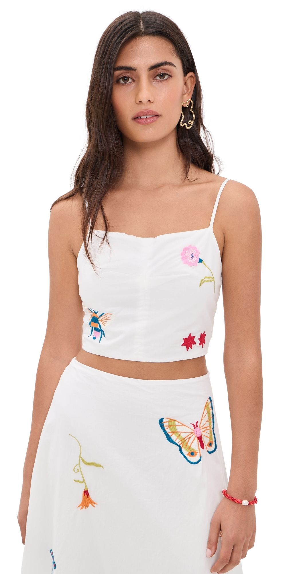 Cleobella Sage Top Montecito Embroidery Motif S
