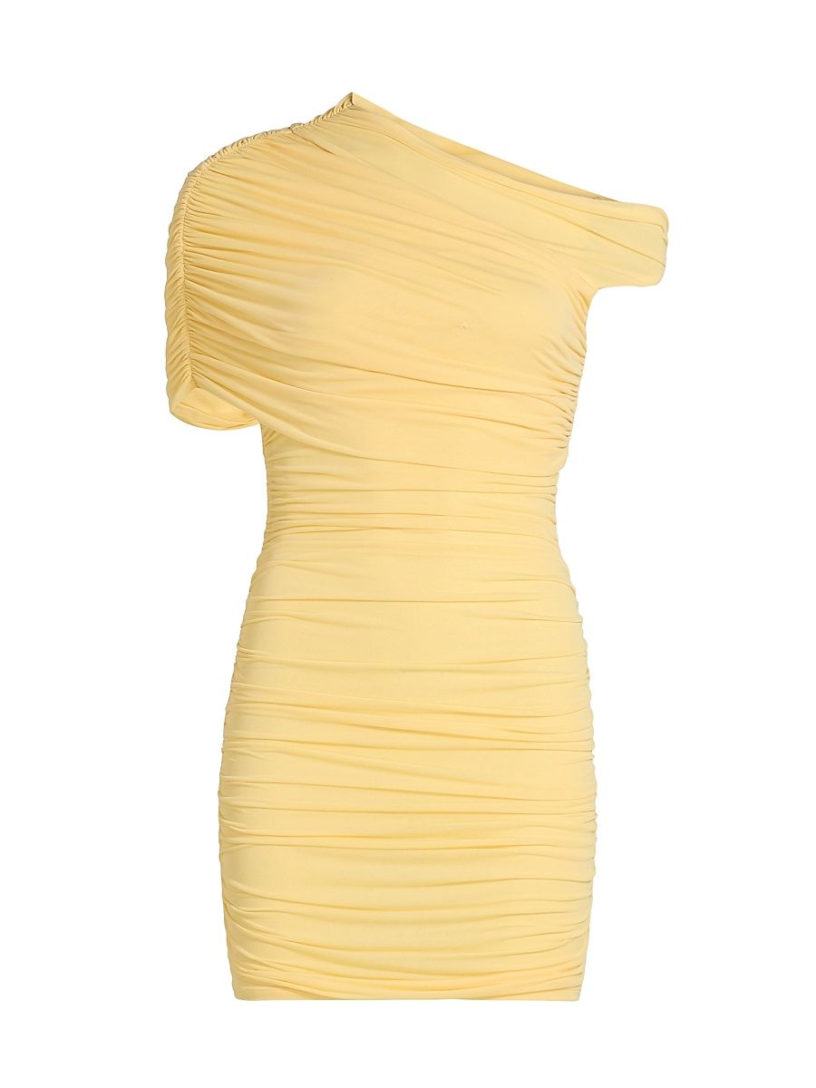 Women's Cicilia Ruched Minidress - Banana - Size Large