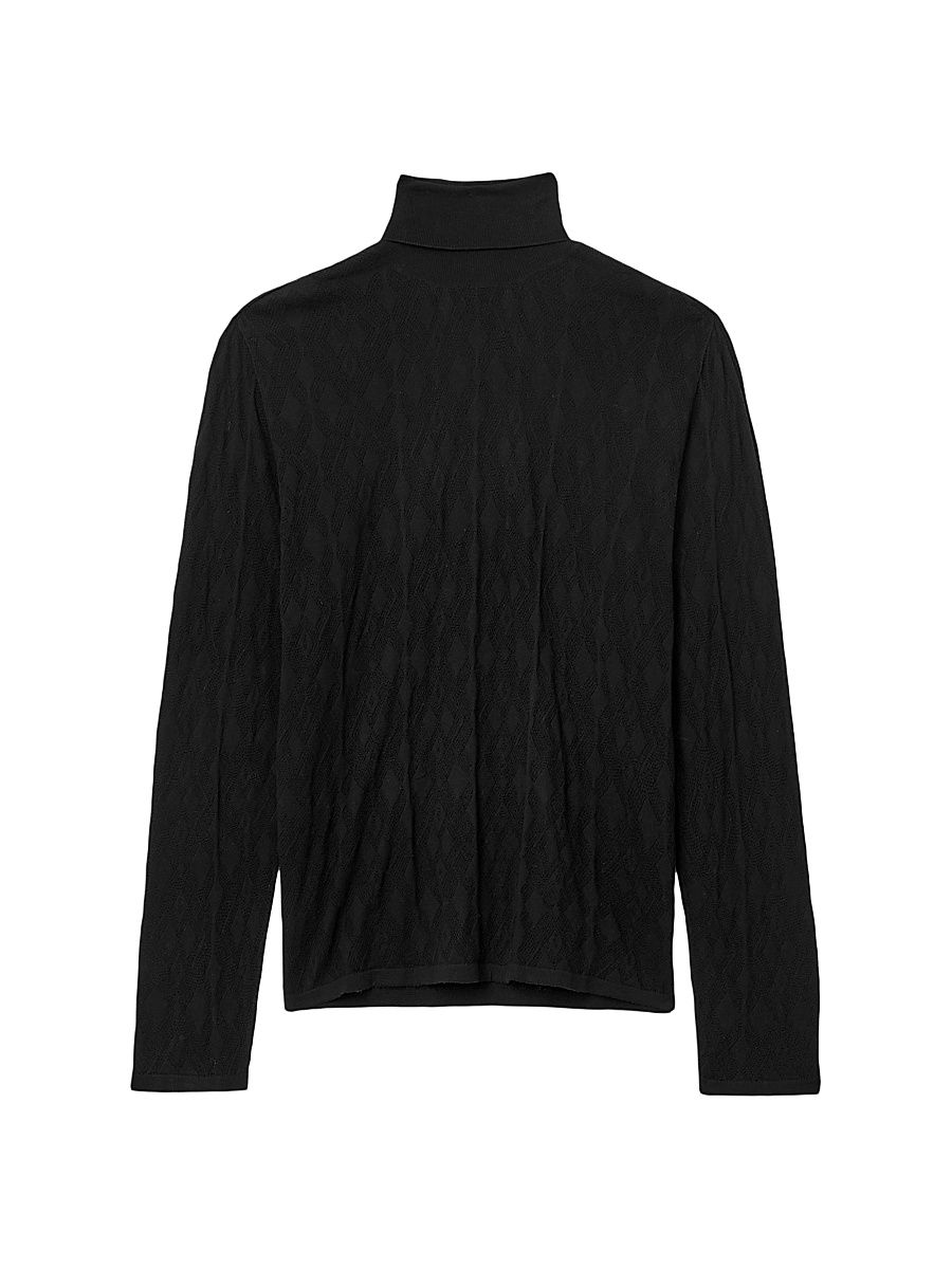 Men's Alistair Cotton Turtleneck Sweater - Black - Size XL