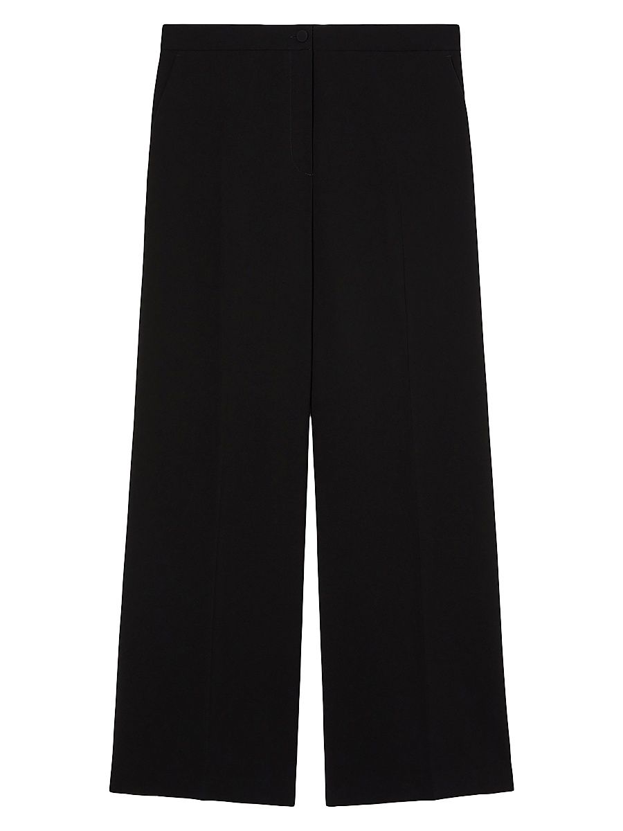 Women's Wide Cady Trousers - Black - Size 24