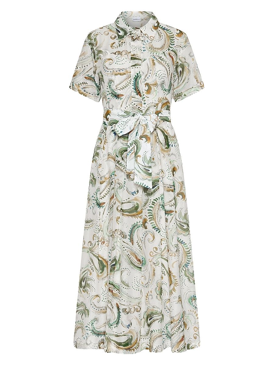 Women's Cotton and Silk Voile Dress - Optical White - Size 0